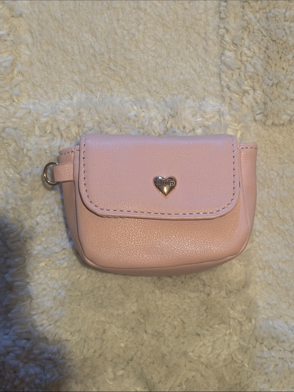 Juicy Couture Pink Mini Bag with Gold Heart Accent